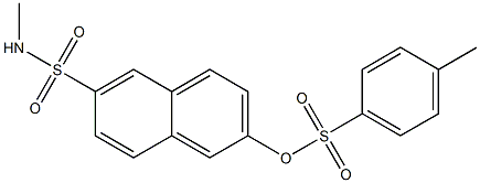 4-Methylbenzenesulfonic acid 6-(N-methylsulfamoyl)-2-naphtyl ester Struktur