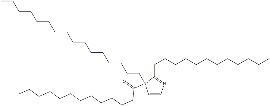 2-Dodecyl-1-hexadecyl-1-tridecanoyl-1H-imidazol-1-ium Struktur