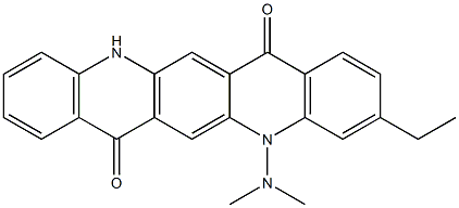 5-(Dimethylamino)-3-ethyl-5,12-dihydroquino[2,3-b]acridine-7,14-dione Struktur