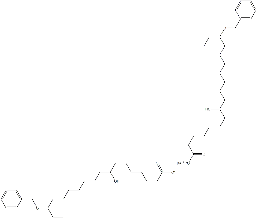 Bis(16-benzyloxy-8-hydroxystearic acid)barium salt Struktur