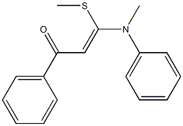 (Z)-3-(Methylthio)-3-(methylphenylamino)-1-phenyl-2-propen-1-one Struktur