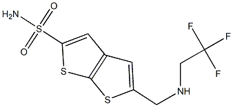 5-[(2,2,2-Trifluoroethylamino)methyl]thieno[2,3-b]thiophene-2-sulfonamide Struktur