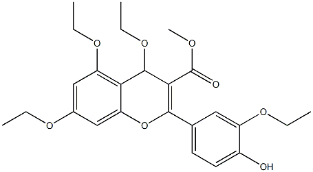 2-(3-Ethoxy-4-hydroxyphenyl)-4,5,7-triethoxy-4H-1-benzopyran-3-carboxylic acid methyl ester Struktur