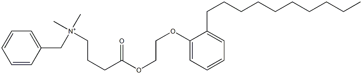 N,N-Dimethyl-N-benzyl-N-[3-[[2-(2-decylphenyloxy)ethyl]oxycarbonyl]propyl]aminium Struktur