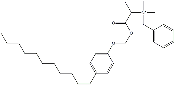 N,N-Dimethyl-N-benzyl-N-[1-[[(4-undecylphenyloxy)methyl]oxycarbonyl]ethyl]aminium Struktur