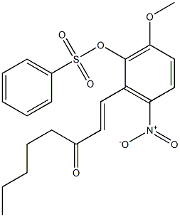 Benzenesulfonic acid 6-methoxy-3-nitro-2-[2-(pentylcarbonyl)vinyl]phenyl ester Struktur