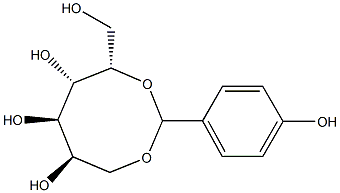 2-O,6-O-(4-Hydroxybenzylidene)-D-glucitol Struktur