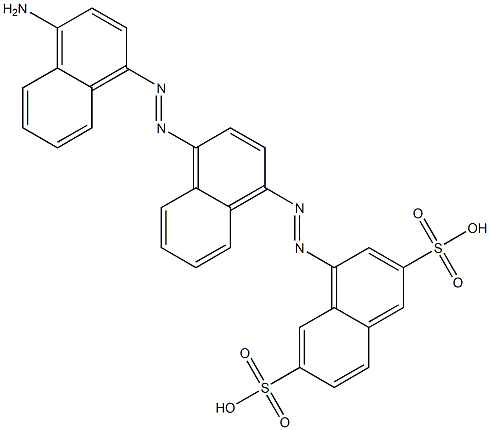 4-[[4-[(4-Amino-1-naphtyl)azo]-1-naphtyl]azo]-2,6-naphthalenedisulfonic acid Struktur