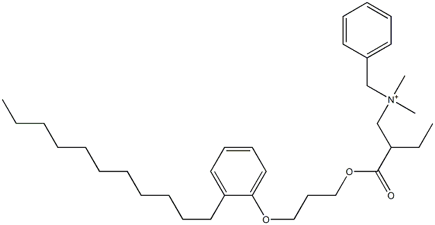 N,N-Dimethyl-N-benzyl-N-[2-[[3-(2-undecylphenyloxy)propyl]oxycarbonyl]butyl]aminium Struktur