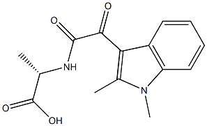 N-[(1-Methyl-2-methyl-1H-indol-3-yl)carbonylcarbonyl]-L-alanine Struktur