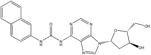 N-(2-Naphtylcarbamoyl)-2'-deoxyadenosine Struktur