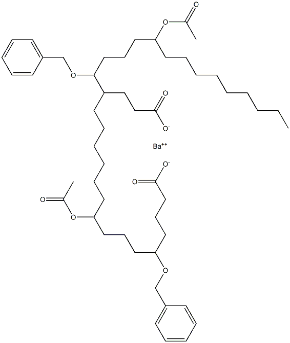 Bis(5-benzyloxy-9-acetyloxystearic acid)barium salt Struktur