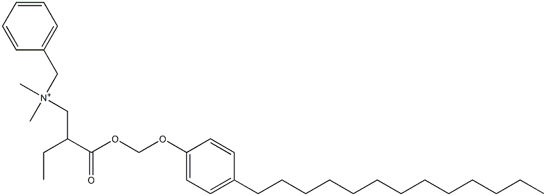 N,N-Dimethyl-N-benzyl-N-[2-[[(4-tridecylphenyloxy)methyl]oxycarbonyl]butyl]aminium Struktur