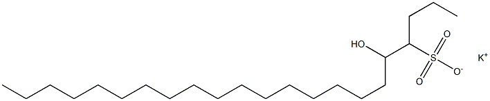 5-Hydroxydocosane-4-sulfonic acid potassium salt Struktur