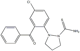 (Tetrahydro-2-(2-benzoyl-4-chlorophenyl)-1H-pyrazole)-1-carbothioamide Struktur