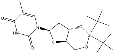 3'-O,5'-O-(Di-tert-butylsilanediyl)thymidine Struktur