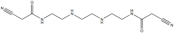 N,N'-[1,2-Ethanediylbis(imino-2,1-ethanediyl)]bis(2-cyanoacetamide) Struktur