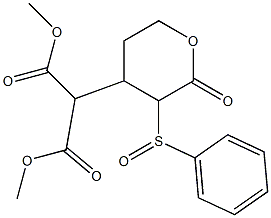 [[3-(Phenylsulfinyl)tetrahydro-2-oxo-2H-pyran]-4-yl]malonic acid dimethyl ester Struktur