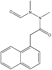 N,N'-Dimethyl-N'-formyl-2-(1-naphtyl)acetic acid hydrazide Struktur