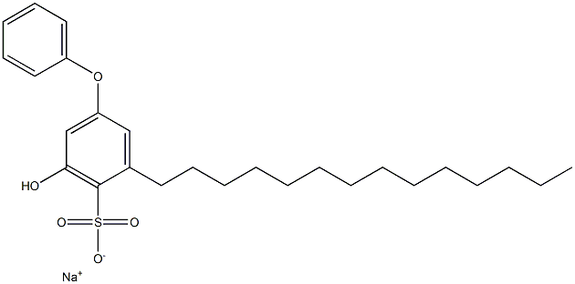 5-Hydroxy-3-tetradecyl[oxybisbenzene]-4-sulfonic acid sodium salt Struktur