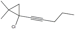 1-(1-Pentynyl)-1-chloro-2,2-dimethylcyclopropane Struktur