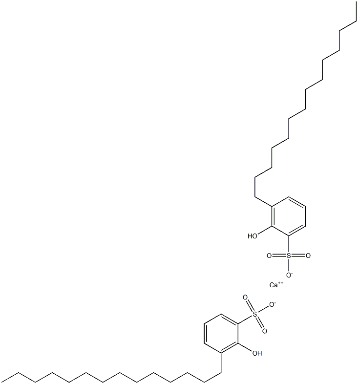 Bis(2-hydroxy-3-tetradecylbenzenesulfonic acid)calcium salt Struktur