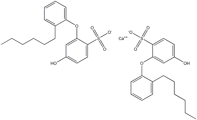 Bis(5-hydroxy-2'-hexyl[oxybisbenzene]-2-sulfonic acid)calcium salt Struktur