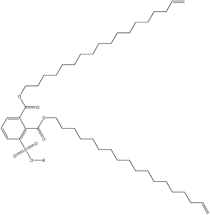 3-(Potassiosulfo)phthalic acid di(17-octadecenyl) ester Struktur