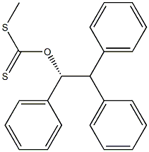 (-)-Dithiocarbonic acid O-[(R)-1,2,2-triphenylethyl]S-methyl ester Struktur