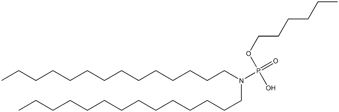 N,N-Ditetradecylamidophosphoric acid hydrogen hexyl ester Struktur