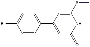 4-(4-Bromophenyl)-6-(methylthio)-2(1H)-pyridone Struktur