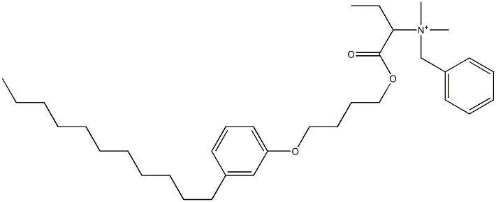 N,N-Dimethyl-N-benzyl-N-[1-[[4-(3-undecylphenyloxy)butyl]oxycarbonyl]propyl]aminium Struktur