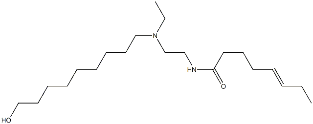 N-[2-[N-Ethyl-N-(9-hydroxynonyl)amino]ethyl]-5-octenamide Struktur