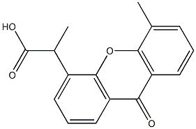 2-(5-Methyl-9-oxo-9H-xanthen-4-yl)propionic acid Struktur