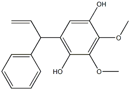 2,3-Dimethoxy-5-(1-phenyl-2-propenyl)hydroquinone Struktur