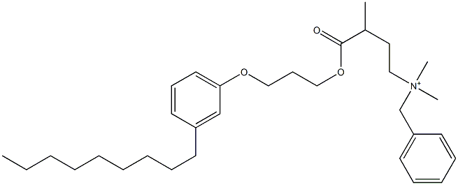 N,N-Dimethyl-N-benzyl-N-[3-[[3-(3-nonylphenyloxy)propyl]oxycarbonyl]butyl]aminium Struktur