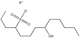 8-Hydroxytridecane-4-sulfonic acid potassium salt Struktur