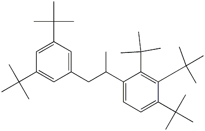 2-(2,3,4-Tri-tert-butylphenyl)-1-(3,5-di-tert-butylphenyl)propane Struktur