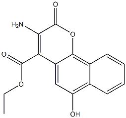 3-Amino-6-hydroxy-2-oxo-2H-naphtho[1,2-b]pyran-4-carboxylic acid ethyl ester Struktur