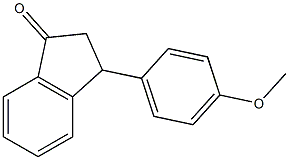 3-(4-Methoxyphenyl)-2,3-dihydro-1H-indene-1-one Struktur