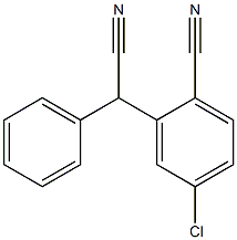 (2-Cyano-5-chlorophenyl)(phenyl)acetonitrile Struktur