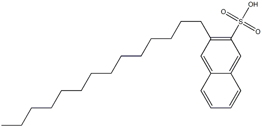 3-Tetradecyl-2-naphthalenesulfonic acid Struktur