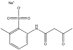 2-(Acetoacetylamino)-6-methylbenzenesulfonic acid sodium salt Struktur