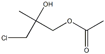 Acetic acid 3-chloro-2-hydroxy-2-methylpropyl ester Struktur