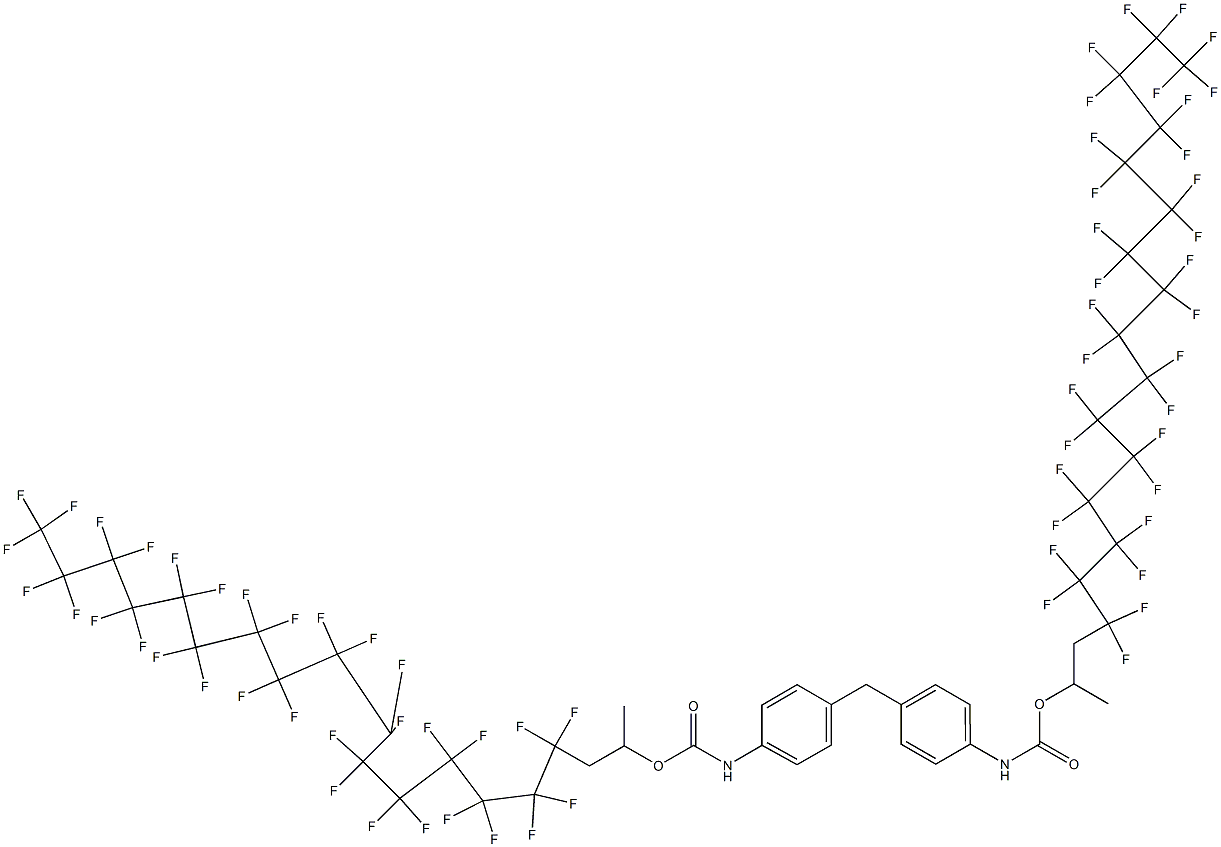 4,4'-Methylenebis[N-[1-methyl-2-(tritriacontafluorohexadecyl)ethyl]oxycarbonylaniline] Struktur