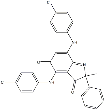 4,7-Bis(4-chlorophenylamino)-2-methyl-2-phenyl-2H-indole-3,5-dione Struktur