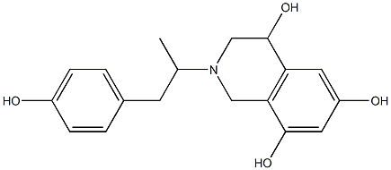 1,2,3,4-Tetrahydro-2-[3-(4-hydroxyphenyl)propan-2-yl]isoquinoline-4,6,8-triol Struktur