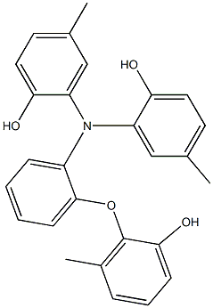 N,N-Bis(2-hydroxy-5-methylphenyl)-2-(2-hydroxy-6-methylphenoxy)benzenamine Struktur