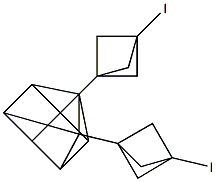 1,4-Bis(3-iodobicyclo[1.1.1]pentan-1-yl)pentacyclo[4.2.0.02,5.03,8.04,7]octane Struktur