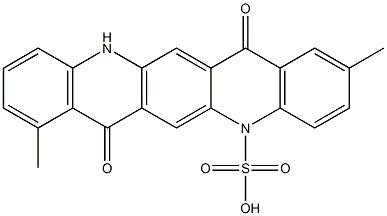 5,7,12,14-Tetrahydro-2,8-dimethyl-7,14-dioxoquino[2,3-b]acridine-5-sulfonic acid Struktur